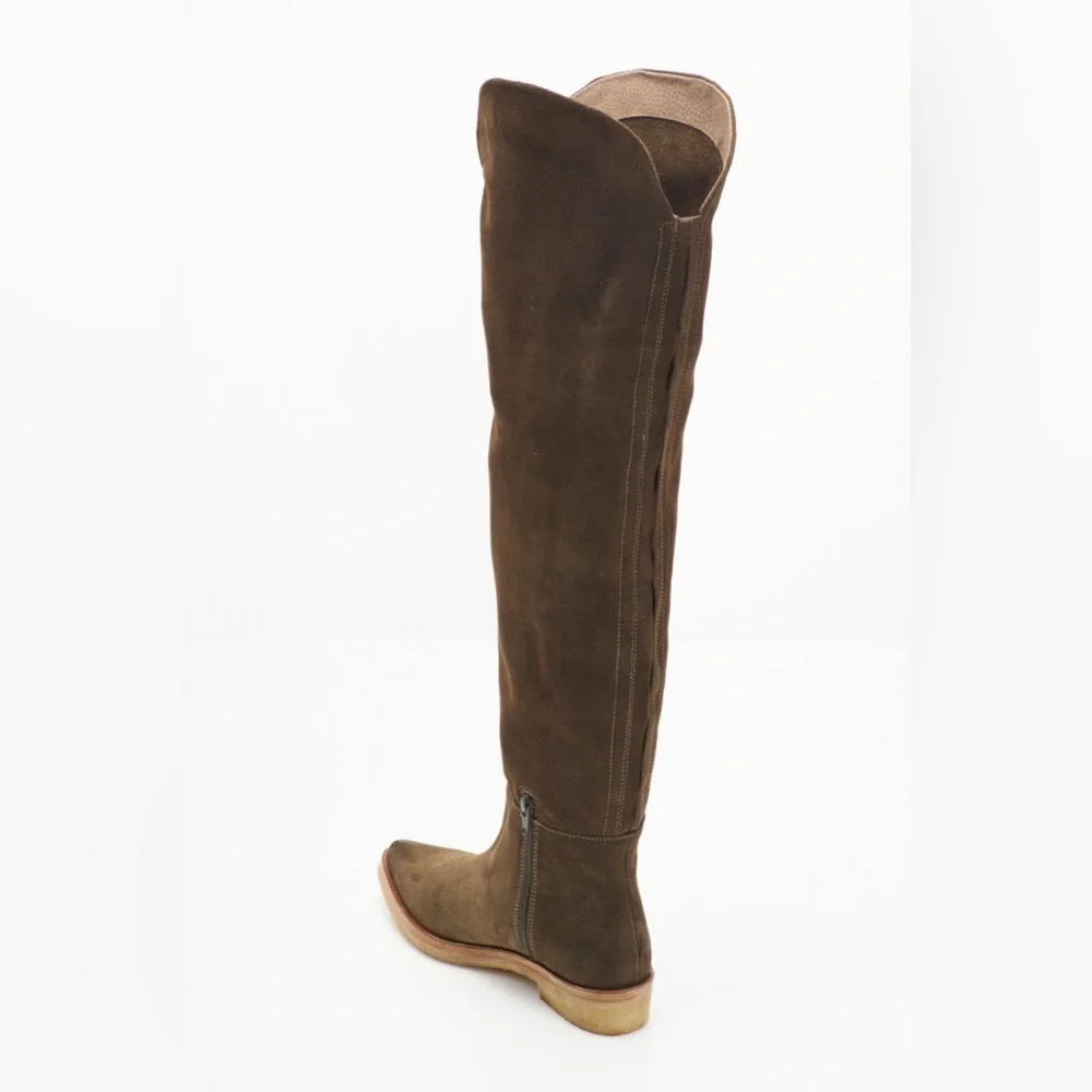 Free People Banks Over-the-Knee Boots in Green sz 38.5